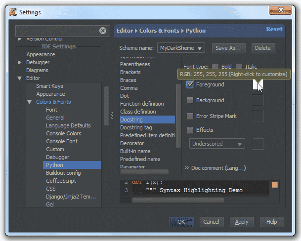 Introduction to PyCharm Themes Onet IDC