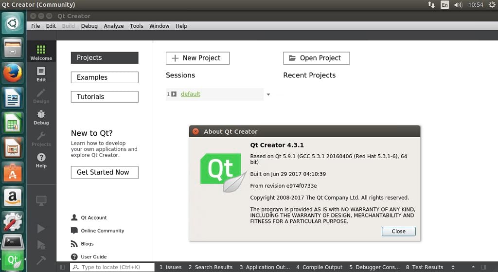 Qt default. Qt5. Qt 5.9.9. Комплект qt creator Ubuntu. Установить qt.